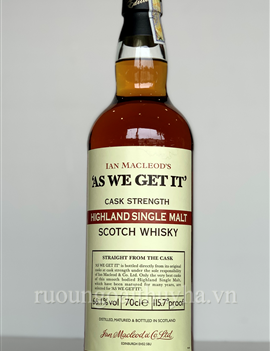 As we get it Highland Single Malt